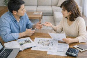 積水ハウスの後悔理由として価格や寒さや間取りを比較検討するイメージ