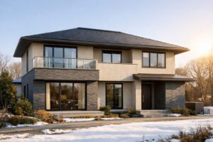 断熱性能を重視した住宅をイメージした外観写真