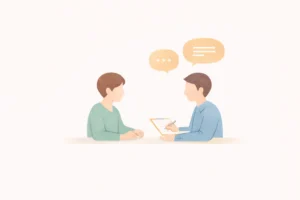 紹介ルートの可否を落ち着いて確認するイメージ