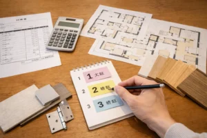 建具オプションの優先順位を整理しているイメージ