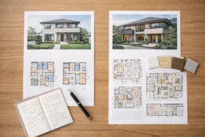 ノイエと注文住宅の違いを比較しているイメージ