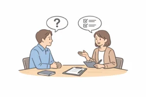 紹介ルートは交渉ではなく確認として相談するイメージ