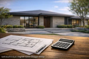 積水ハウスの平屋で費用や総額の後悔ポイントを考えるイメージ
