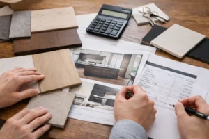 積水ハウスの標準仕様とオプションを比較しながら家づくりを考える様子