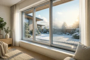 Low-Eガラスやトリプルガラスなど窓性能の違いをイメージした室内窓