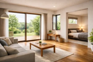 採光や断熱や通風を考えて窓を選ぶ住宅のイメージ