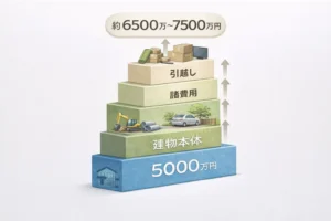 積水ハウス5000万円の家・総額内訳イメージ図