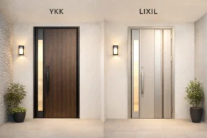 積水ハウスで選べるYKKとLIXILの玄関ドア比較イメージ
