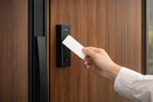 積水ハウスの玄関ドアのスマートキー・電子錠操作イメージ