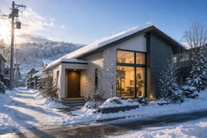 北海道の寒冷地で断熱性能の重要性を感じる住宅外観イメージ