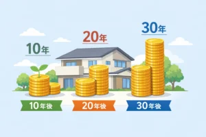 10年20年30年のメンテナンス費用比較イメージ