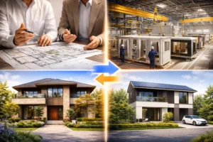 積水ハウスとセキスイハイムの家づくりの違いを示すイメージ