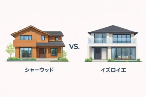 積水ハウス シャーウッドとイズロイエの外観比較イメージ