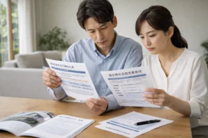 住宅保証と修理費用の関係を確認する夫婦のイメージ