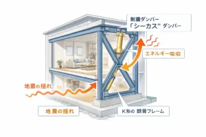 積水ハウスのシーカスダンパーの仕組みイメージ図