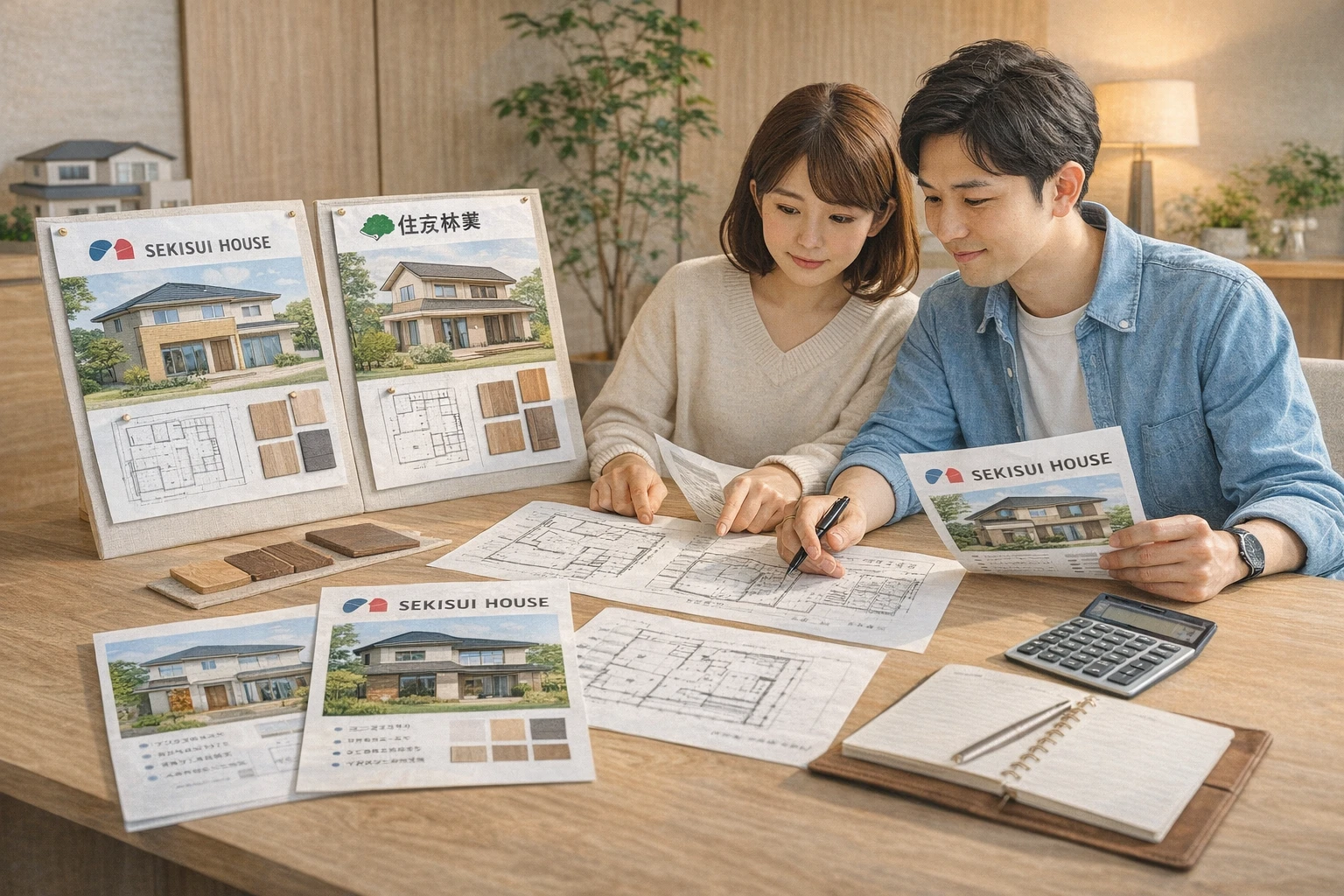 積水ハウスと住友林業の比較で迷ったときの判断軸を整理するイメージ