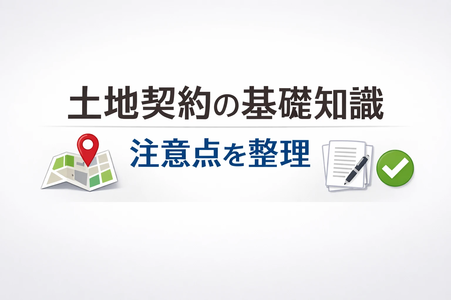 土地契約の基礎知識｜申込から契約の注意点を整理するイメージのアイキャッチ画像