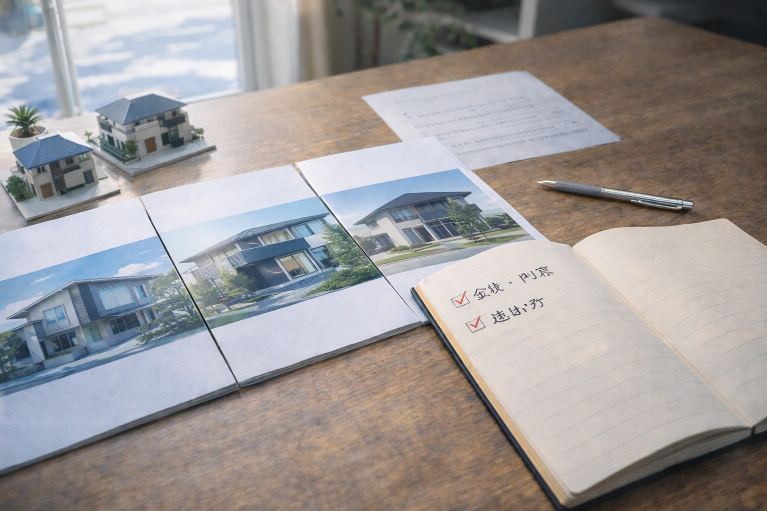 積水ハウスと住友林業・一条工務店を比較しながら判断軸を整理するイメージ