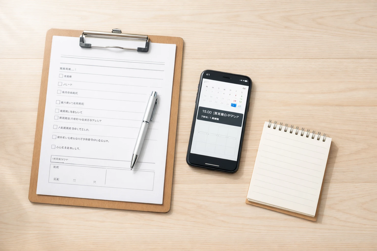 積水ハウスの紹介ルートをアンケート後に確認するときのイメージ（アンケートとメモ）