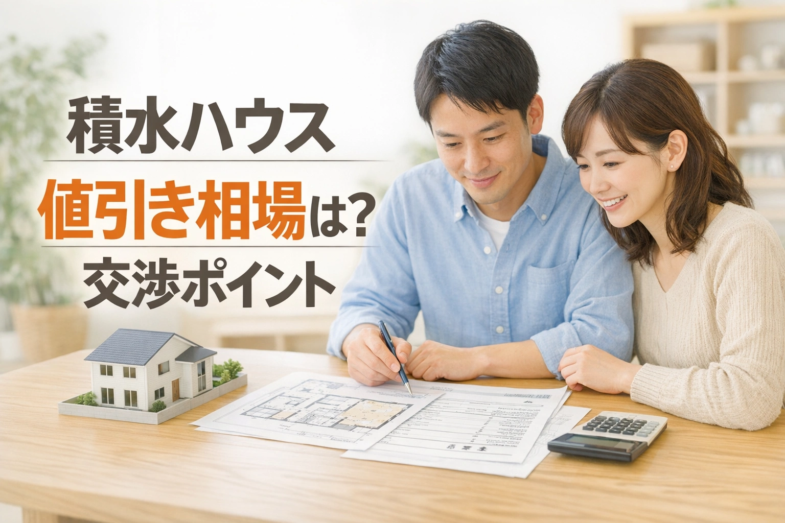 積水ハウスの値引き相場や交渉ポイントを解説する住宅見積もりのイメージ