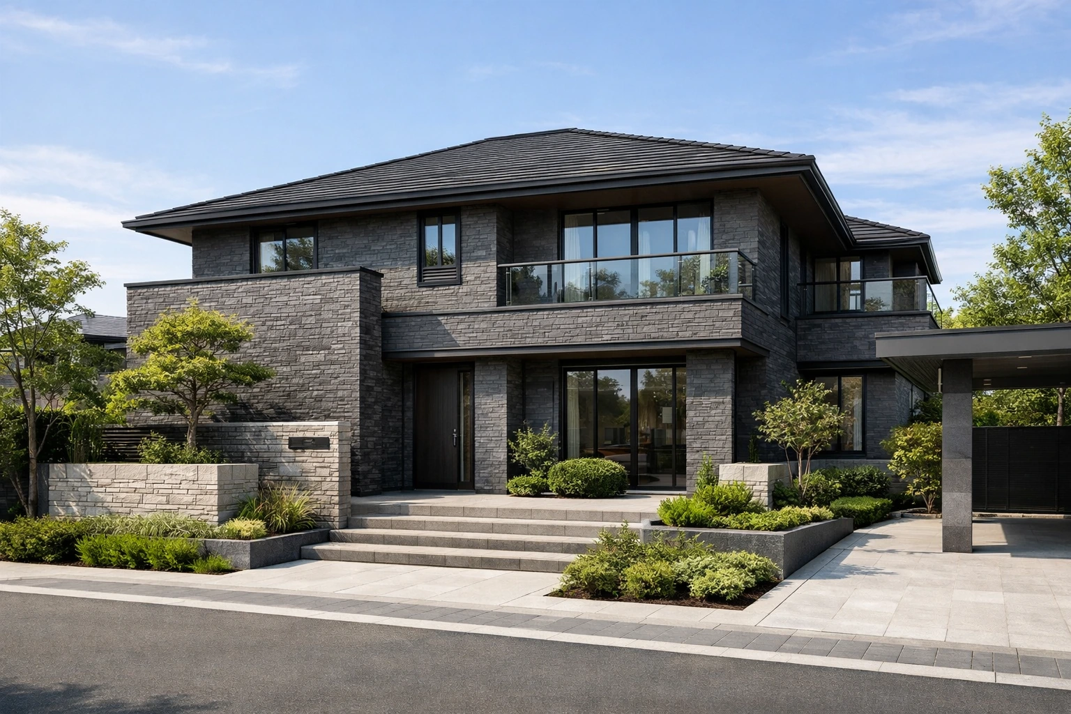 積水ハウスのベルバーン外壁を使った上質な住宅外観イメージ