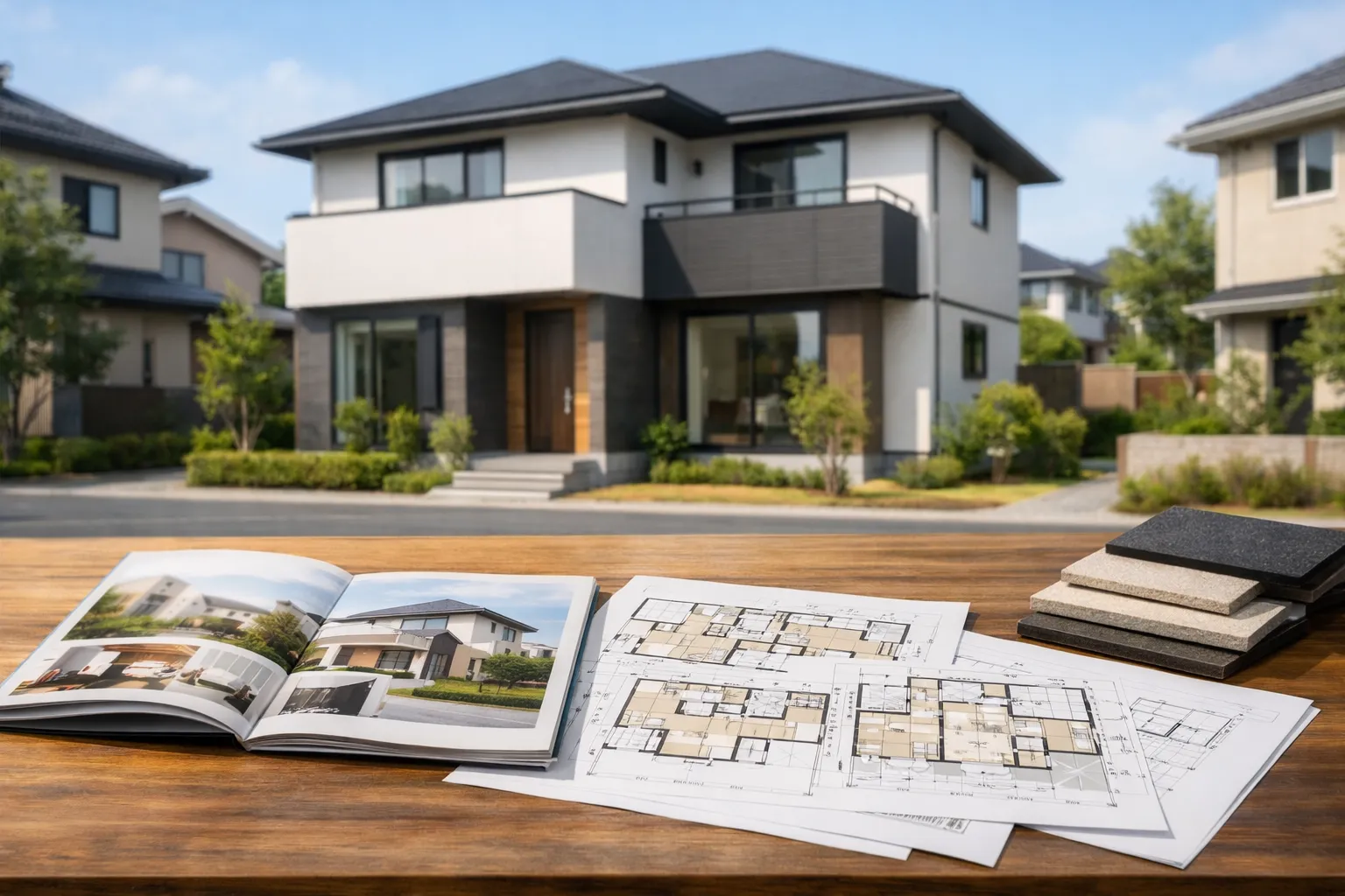 積水ハウスノイエの標準仕様を比較検討しているイメージ