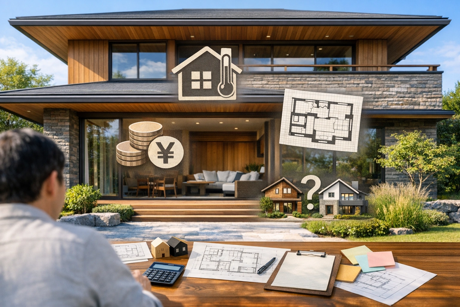 積水ハウスのシャーウッドで後悔しないために価格や断熱や間取りを比較検討するイメージ