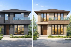 ダインコンクリートとベルバーンの外観比較イメージ