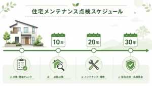 積水ハウスの30年間メンテナンス点検スケジュール一覧