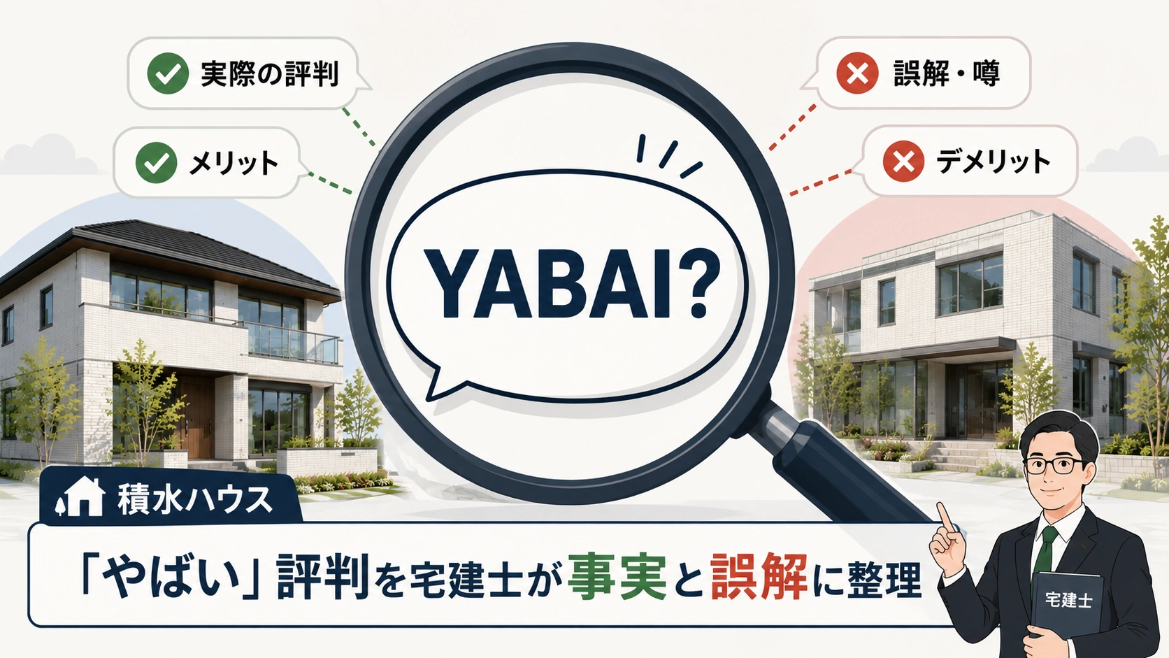 積水ハウスの「やばい」評判を宅建士が事実と誤解に整理