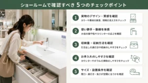 積水ハウス洗面台ショールームで確認すべき5つのチェックポイント