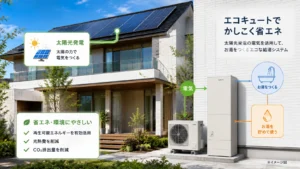 積水ハウスのエコキュートと太陽光発電の連携イメージ