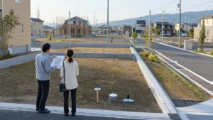 積水ハウスの分譲地を現地で確認するイメージ