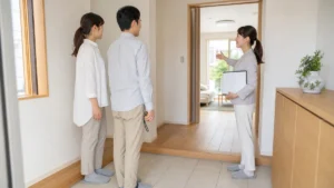 住まいの参観日でマナーを守って室内を見学するイメージ
