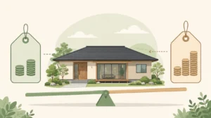 住友林業の平屋坪単価の目安を示すイメージ図