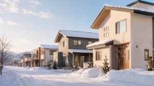 北海道の地域密着型ハウスメーカーの住宅街