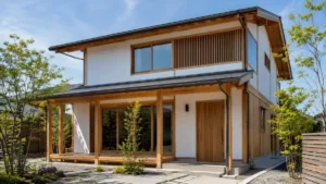 木質の温かみを生かした2×6工法の住宅外観イメージ