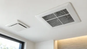 住宅の24時間換気システムの給排気口をイメージする写真